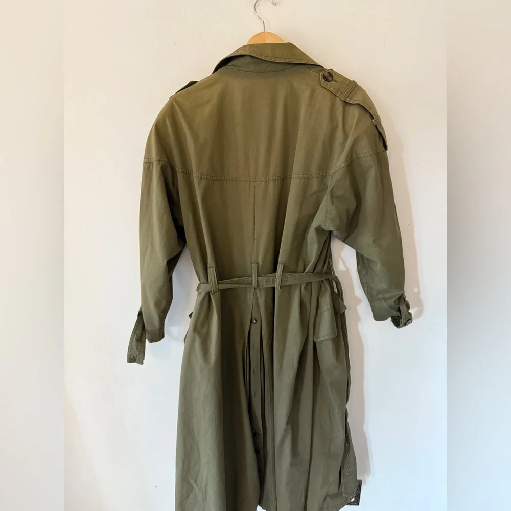 Vintage Together Olive Women's Trench Coat - Picture 8 of 16